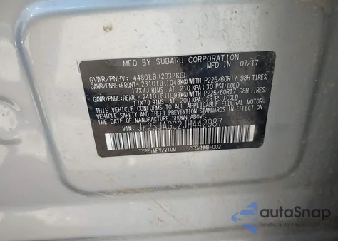 2018 Subaru Forester 2.5I Premium from USA, damaged, VIN JF2SJAGC2JH442987